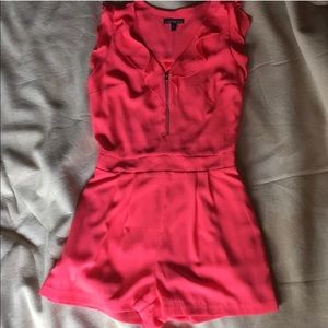 Express Hot Pink Ruffle Romper